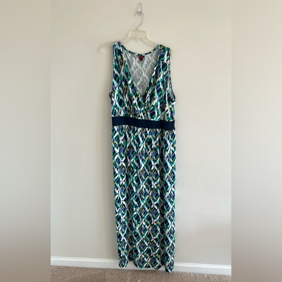 Blue/Green Maxi Sundress - Picture 2 of 13